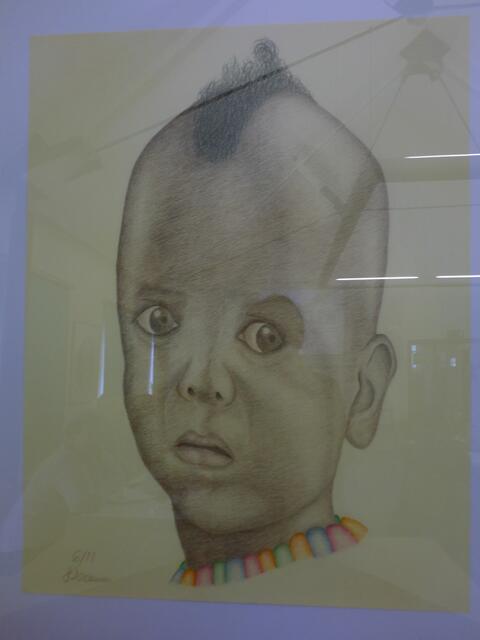 Kinderaugen die um Hilfe rufen - gemalt von Walter Schramm.
Fotograf: Rosemarie Schober, Ort: Neckarsulm | Foto: Rosemarie Schober