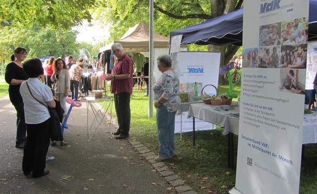 Stand des VdK Ortsverband Neckarsulm bei der Spätsommersternstunde | Foto: Sozialverband VdK - Ortsverband Neckarsulm