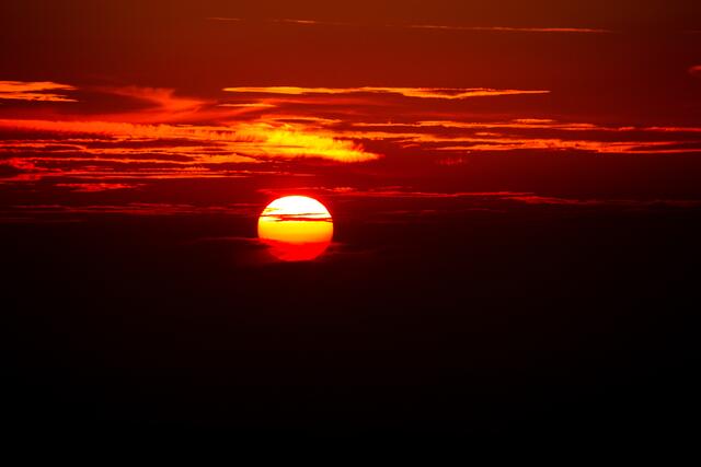 Sonnenuntergang - Blick aus 700m Höhe