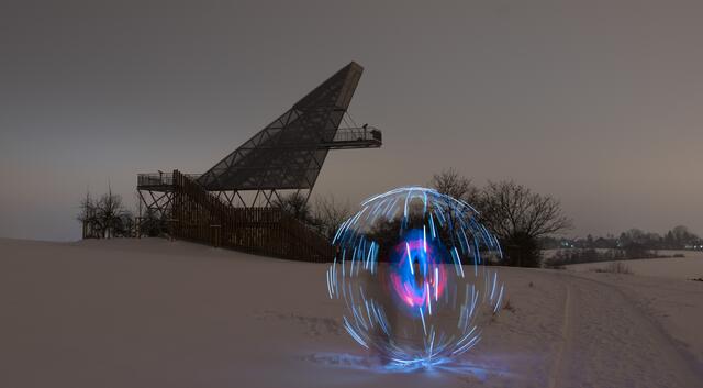 Limesturm bei Cappel mit Lightpainting