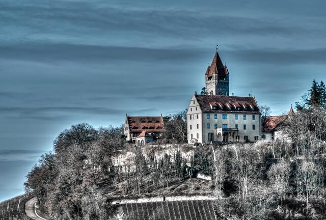 Frostig...    (Schloss Stocksberg über Stockheim)