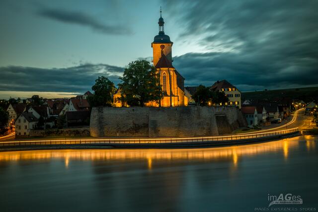 Regiswindiskirche Lauffen am Neckar by Night