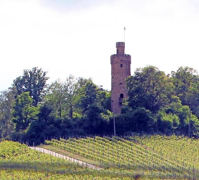 Die Heuchelberger Warte markierte einst eine Grenze, den Landgraben.