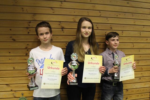 Marvin Breuninger, Tabea Breuninger, Marlon Schwab (von li)