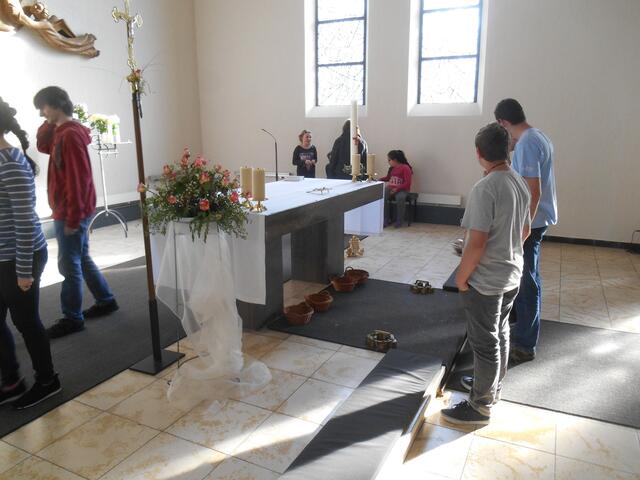 Auch die einzelnen Dienstes wurden in der Kirche geübt.