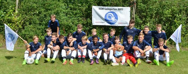 Die Mannschaft des SV Leingarten vor ihrem ersten Spiel in Kopenhagen