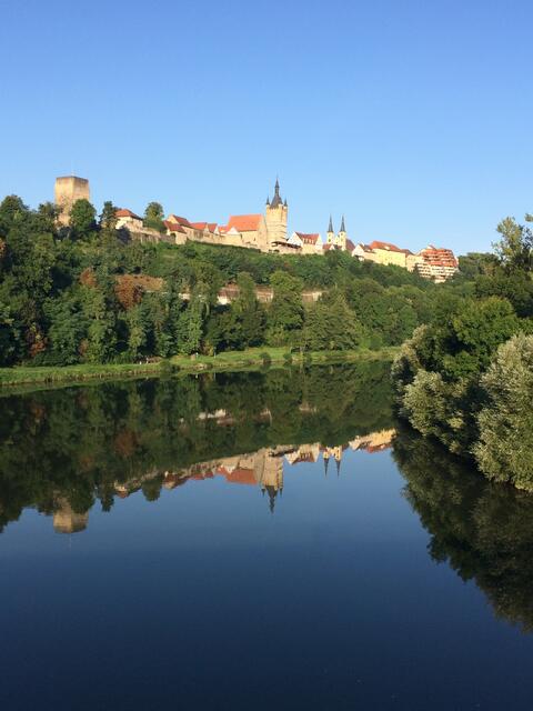 Morgenstimmung in Bad Wimpfen auf dem Neckarradweg