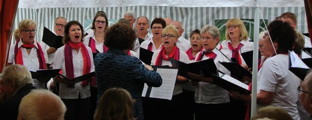 Der gemischte Chor aus Gaisbach beim Gottesdienst