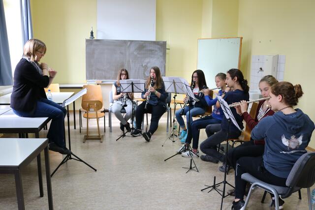 Registerprobe Klarinetten Querflöten.