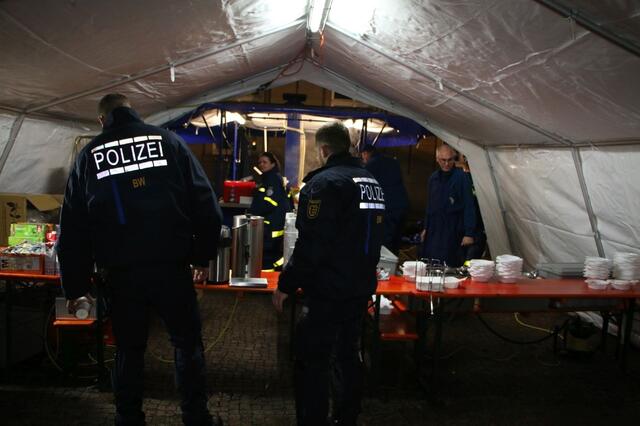 Im Verpflegungszelt gab es immer was warmes zum aufwärmen