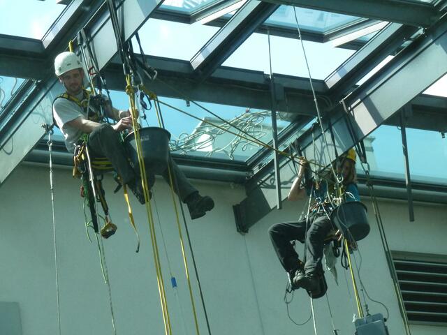 Fensterputzer im  K3