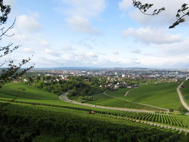Aussicht von der Hochgerichtsstätte auf Heilbronn, Sept. 2017