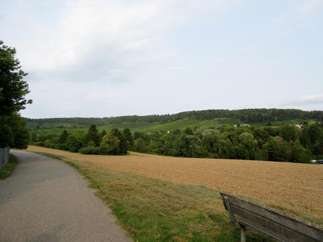Aussicht hinüber zum Galgenberg. Standpunkt oberhalb vom Licht-Luft-Bad, Sept. 2017
