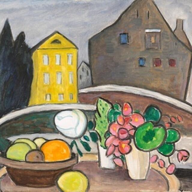 Gabriele Münter, Stilleben vor dem gelben Haus, 1953 | Foto: Lenbachhaus