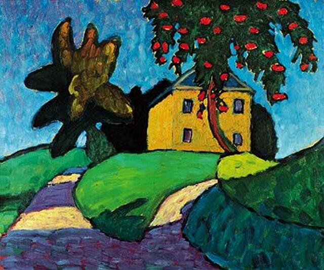 Gabriele Münter (Germany 1877-1962)
Gelbes Haus mit Apfelbaum (1910) | Foto: Lenbachhaus