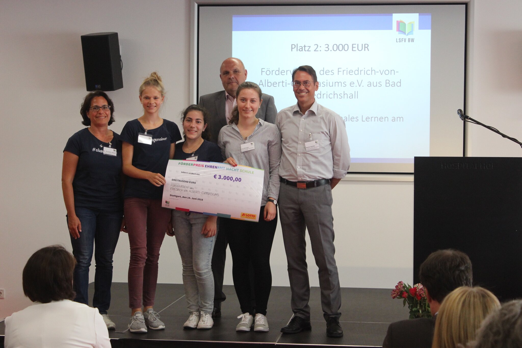 Foerderverein FVAG Bad Friedrichshall erhält Förderpreis Ehrenamt Bad