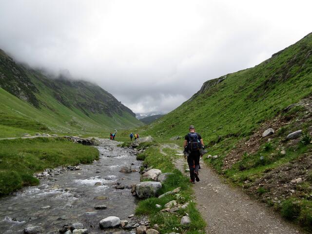 Der erste Blick auf die Heilbronner Hütte