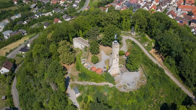 Einen tollen Blick auf die Burgruine Löwenstein bot das Bild der Guck-a-mol-Seite über Löwenstein. Foto: Manuel Maier
