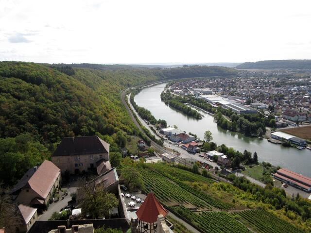 Aussicht vom Bergfried ins Neckartal