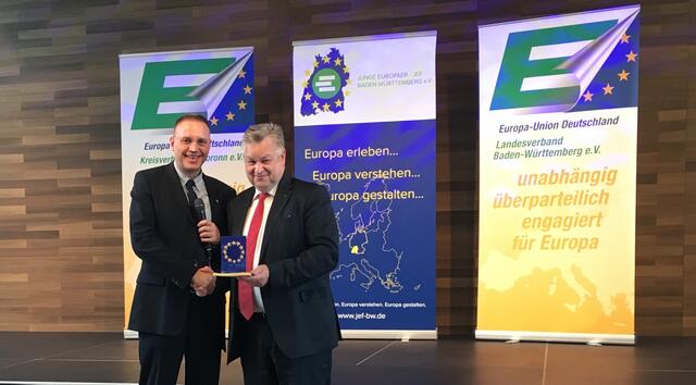 Michael Georg Link MdB erhält den Heilbronner Sternenkranz