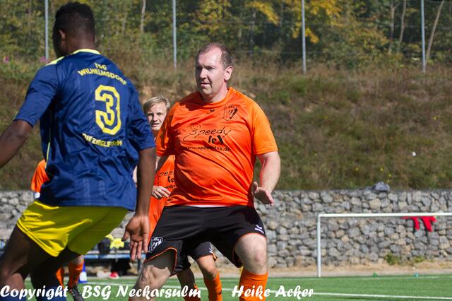Mathias Fiene (orange) voll konzentriert