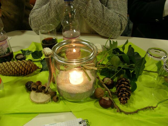 Der geschmackvolle Tischschmuck kam bei den Besuchern sehr gut an.