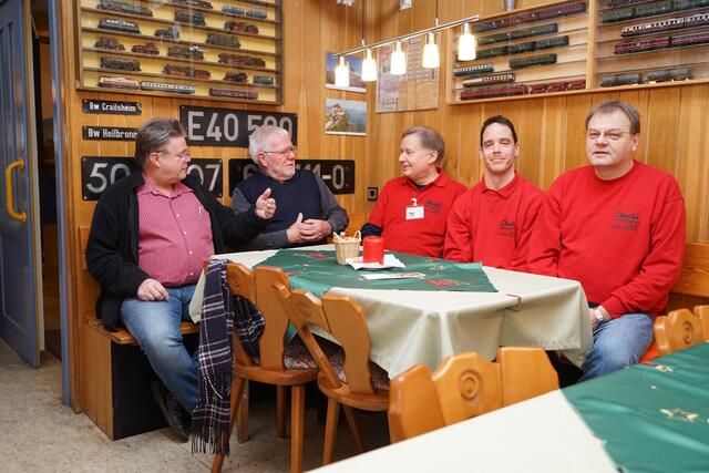 wir können auch zusammen :-) von links: Kunibert Pantke, Manfred Mauk, Bernhard Kübler, Joachim Ebel und unser Beleuchter