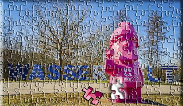Karl als Puzzle (Variation zum Bild Karl an der Ehmetsklinge)