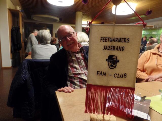Dieter Stumme, der treuste Fan der Feetwarmers Jazzband ist immer dabei.