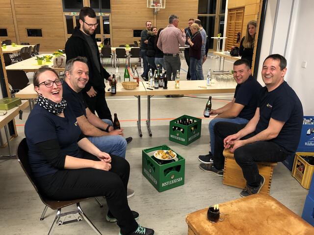 Beste Stimmung beim Versorgungsteam.