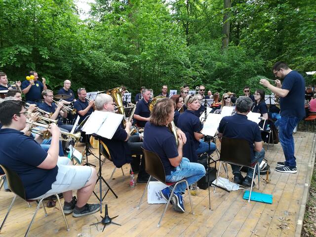 Unsere Musikfreunde aus Biberach spielten zum Abschluss