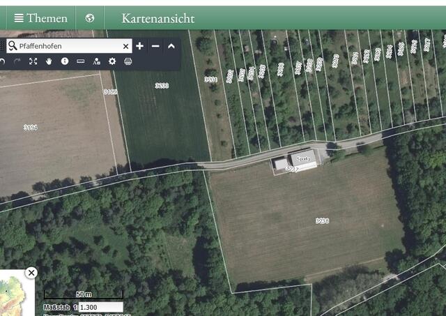 Der Alte Sportplatz mit Grillplatz südlich anschließend | Foto: Kartendienst LUBW
