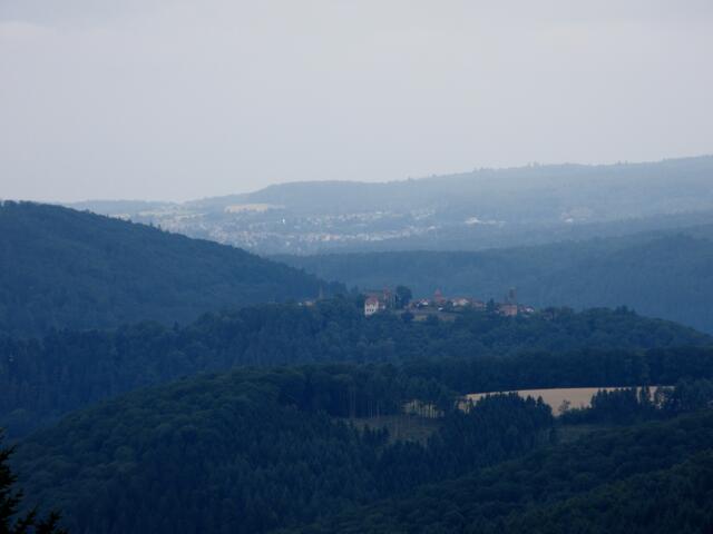 Blick über den Galgenberg und Dilsberg Richtung Neckargemünd und Bammental