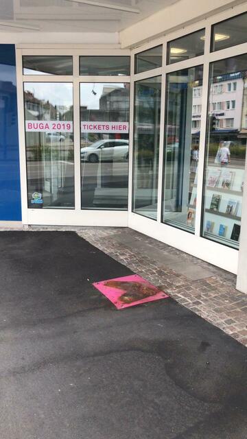 Wo ist unser Karl? - Der pinke Kerl fehlt seit diesem Wochenende auf seinem Posten vor der Heilbronner Stimme in der Allee. Traurig... | Foto: Alesia Ladenburger