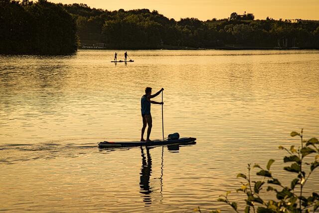 Stand- Up - Paddling am Breitenauer See