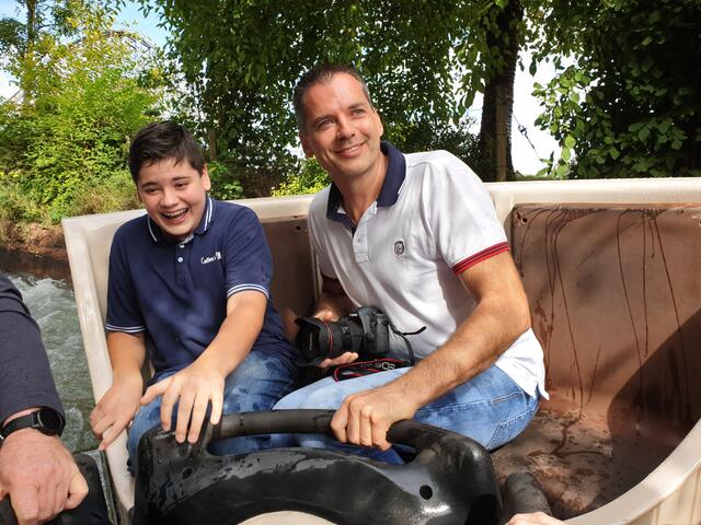Jay und Udo Birkert beim Waschzuber-Rafting