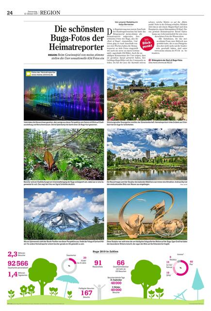 Ist sie nicht schön geworden? Leider passen auf eine Zeitungsseite nur so wenige Fotos. Da fiel die Auswahl sehr schwer.