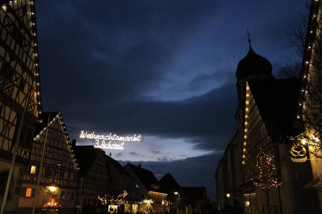 Weihnachtsbeleuchtung in Oedheim