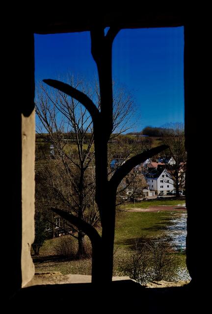 Blick aus dem Fenster (Grosscomburg Schwäbisch Hall)