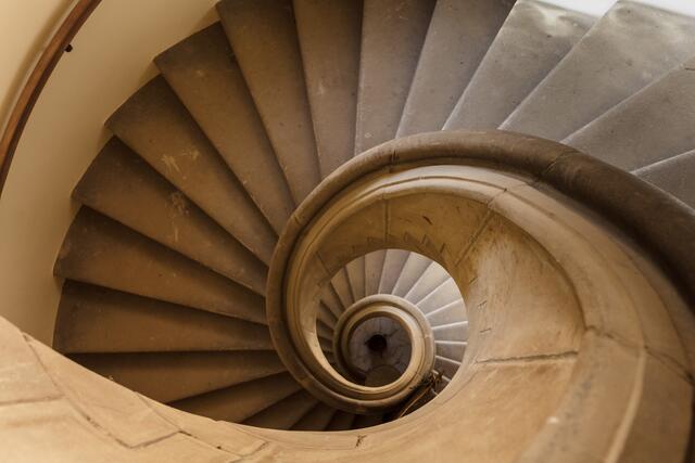 Blick nach unten, Schloß Stocksberg-Stockheim