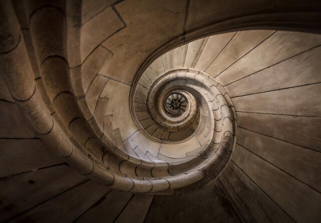 Blick nach oben, Schloß Stocksberg-Stockheim