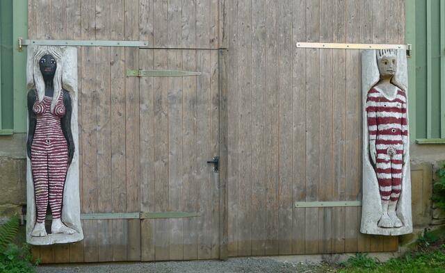 Tor an einer Hütte am Kreuzberg in Schöntal