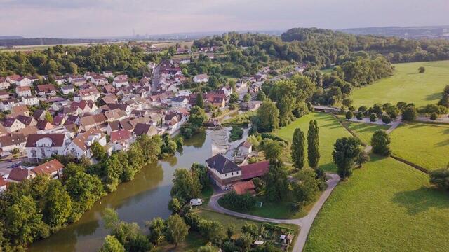 Oedheim aus der Vogelperspektive