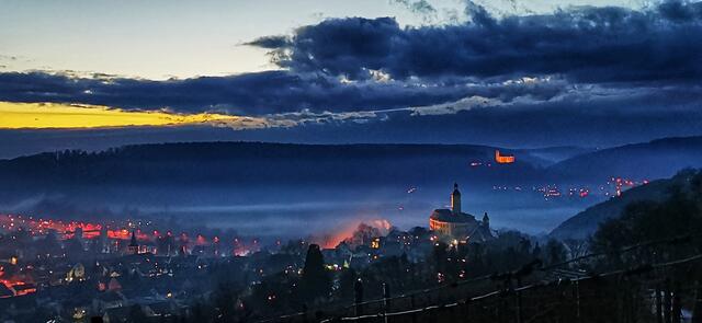 Gundelsheim im Nebel