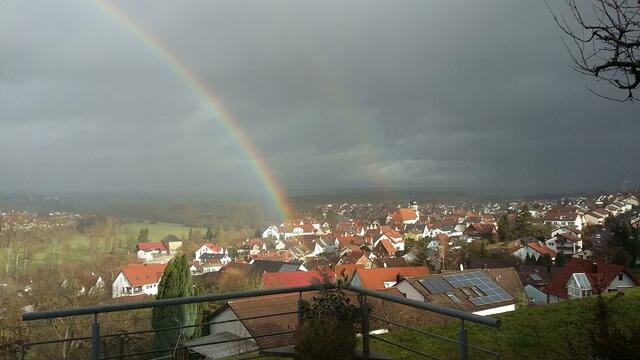 Regenbogen überm Altdorf - Oedheim