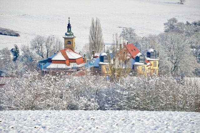 Schloß Messbach diesmal im Winter