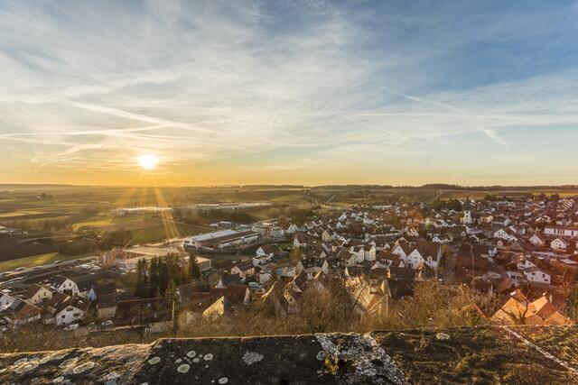 Sonnenuntergang hinter Untergruppenbach