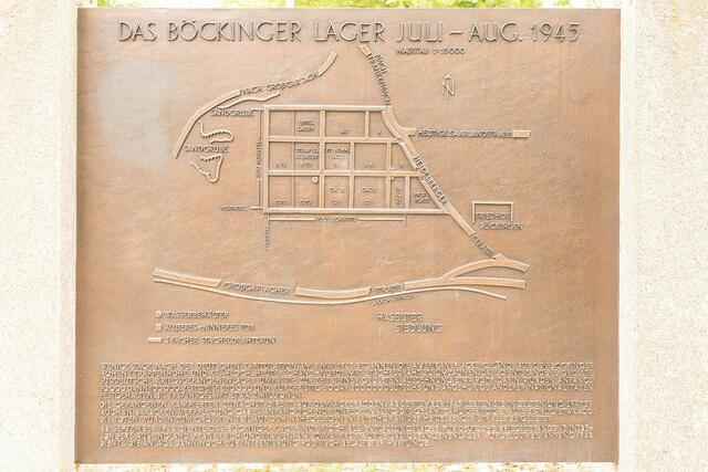 Gedenktafel an das Lager in Böckingen.