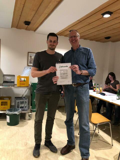 15 Jahre Mitgliedschaft für Andreas Kainer