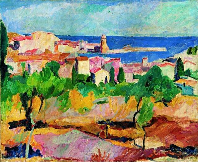 Inspiriert von Matisse. Hans Purrmann verband eine Freundschaft mit dem französischen Expressionisten. Sein Gemälde des Mittelmeer-Städtchens Collioure ist daher Teil der Ausstellung. | Foto: Kunsthalle Mannheim